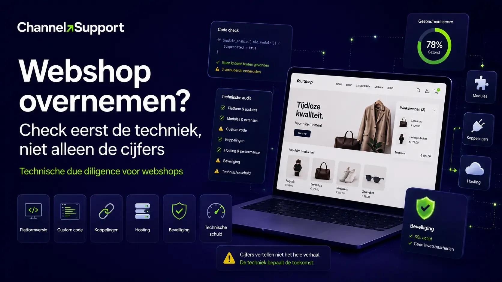 Webshop overnemen? Check eerst de techniek, niet alleen de cijfers